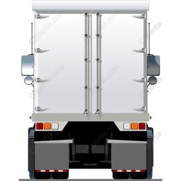 Premium Rear View Commercial Truck