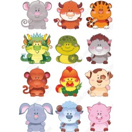 Cute Animal Clipart Bundle - 12 Unique