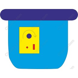 Whimsical Blue Pot