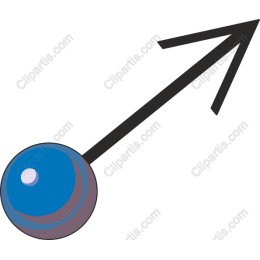 Dynamic Blue Orb and Arrow