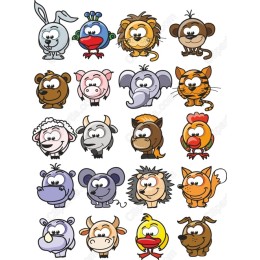 Whimsical Cartoon Animal Collection