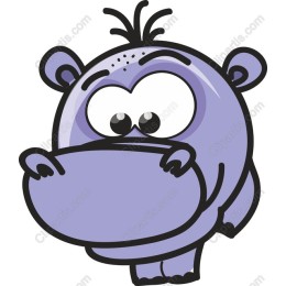 Playful Cartoon Hippo