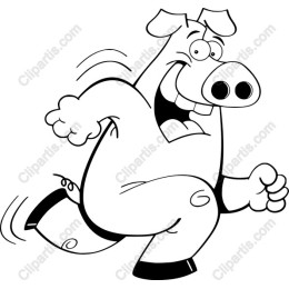 Lively Cartoon Pig