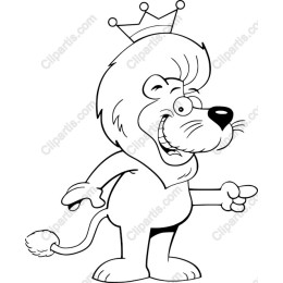 Charming Cartoon Lion