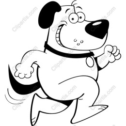 Cheerful Cartoon Dog Running