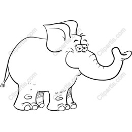 Playful Cartoon Elephant