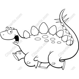 Cheerful Running Dinosaur