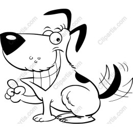 Playful Cartoon Dog