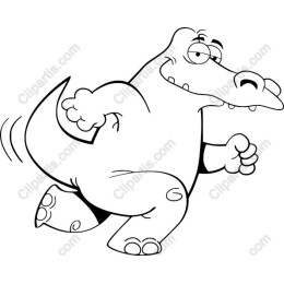 Playful Cartoon Crocodile