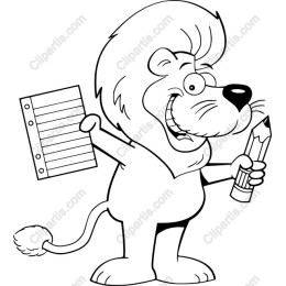 Cheerful Lion Character