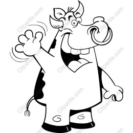 Cheerful Cartoon Cow