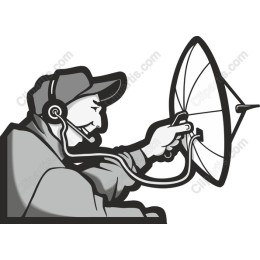 Technician with Satellite Dish