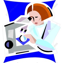 Vibrant of a Female Scientist Examining Specimens