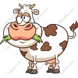 Adorable Cartoon Cow
