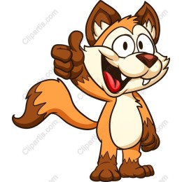 Cheerful Cartoon Fox