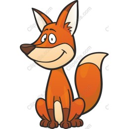 Cheerful Cartoon Fox