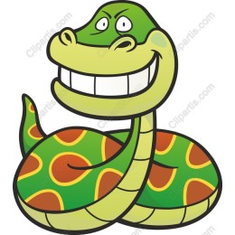 Cheerful Cartoon Snake