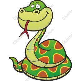 Cheerful Cartoon Snake