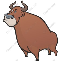 Playful Cartoon Bull