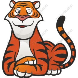 Friendly Cartoon Tiger