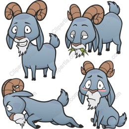 Whimsical Cartoon Goat