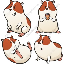 Cute Guinea Pig Clipart Set