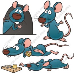 Playful Cartoon Mice Set