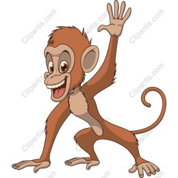 Cheerful Cartoon Monkey