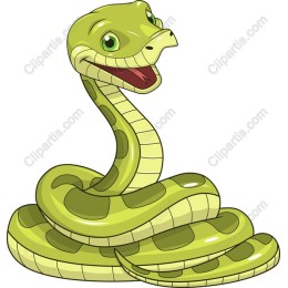 Cheerful Green Snake