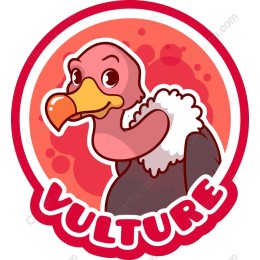 Whimsical Vulture Cartoon