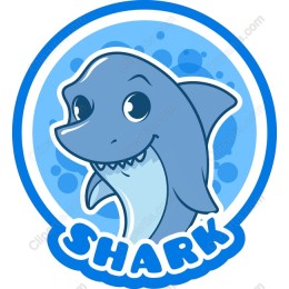 Playful Cartoon Shark
