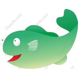 Whimsical Green Fish