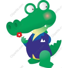 Charming Cartoon Crocodile