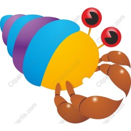 Cartoon Hermit Crab