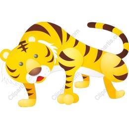 Vibrant Cartoon Tiger