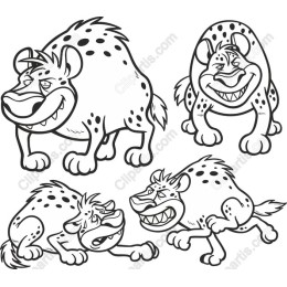 Cartoon Hyena Set