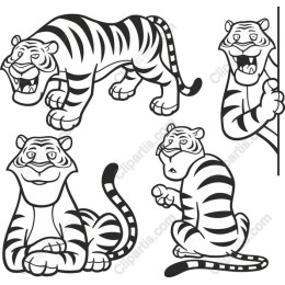 Playful Cartoon Tiger Collection