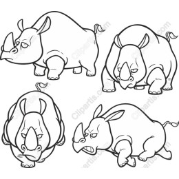 Playful Rhinoceros Set
