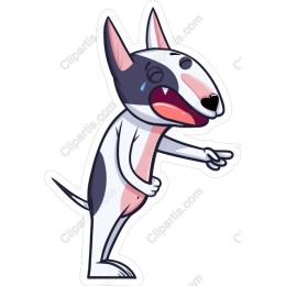 Playful Bull Terrier Cartoon