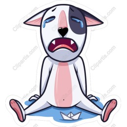 Sad Cartoon Dog