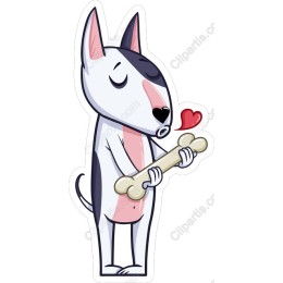 Happy Dog with Bone