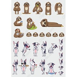Sloth and Dog Set