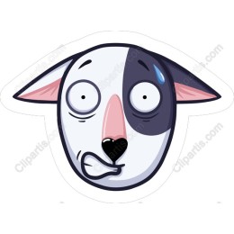 Playful Cartoon Dog Face