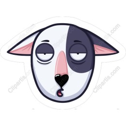 Quirky Cartoon Dog Head