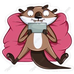 Charming Cartoon Otter
