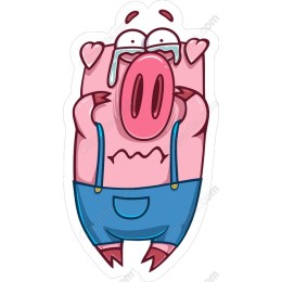 Whimsical Cartoon Pig