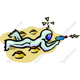Astronaut with Laser Gun