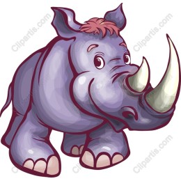 Charming Purple Rhinoceros