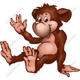 Cute Cartoon Monkey