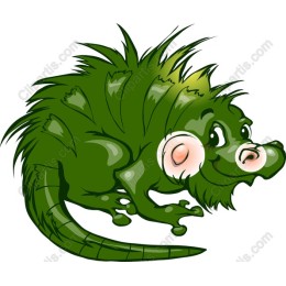 Whimsical Green Creature